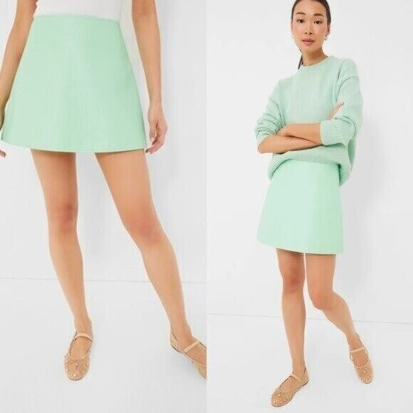 Tuckernuck NEW Mint Chip Faux Vegan Leather Meg Mini Skirt Size M